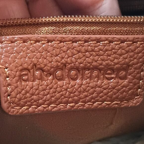 Ahdorned Camel Crossbody Messenger Bag Vegan Leather - Picture 4 of 7